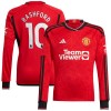 Maillot à Manches Longues Manchester United Rashford 10 Domicile 2023-24 Pour Homme